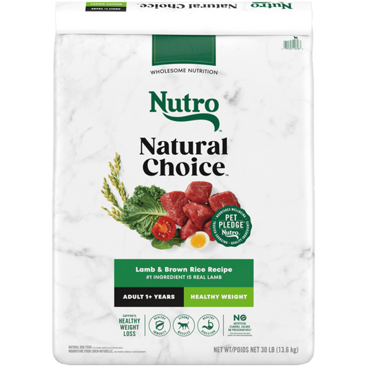 Nutro Natural Choice Dry Dog Food Adult Healthy Weight Lamb & Brown Rice Recipe 30lb bag