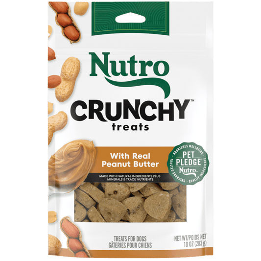 Nutro Crunchy Treats for Dogs 10oz bag Peanut Butter