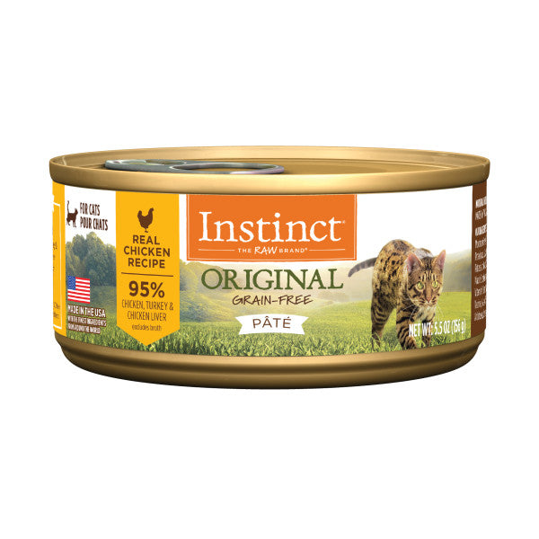 Instinct Original Grain-Free Pate Real Chicken Recipe Canned Cat Food 5.5oz Can