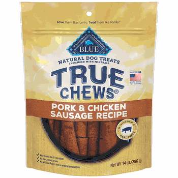 True Chews Pork & Chicken Sausage Dog Treats 14oz