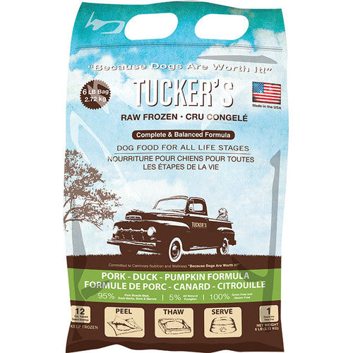Tuckers Dog Food Frozen Complete Balance Pork & Duck 6lb