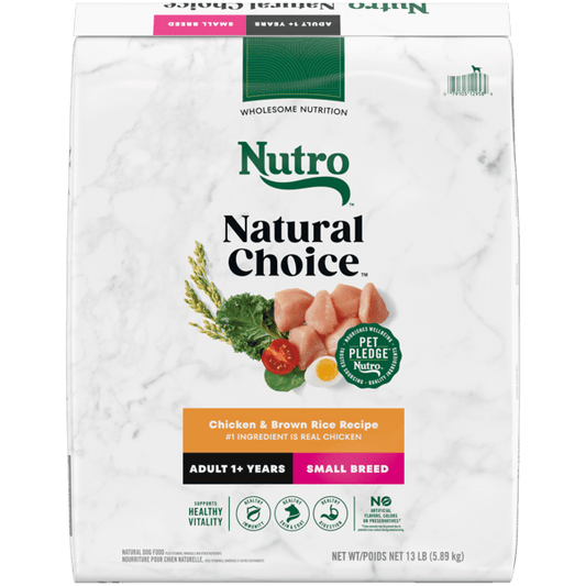 Nutro Natural Choice Dry Dog Food Small Breed Adult Chicken & Brown Rice Recipe 13lb bag