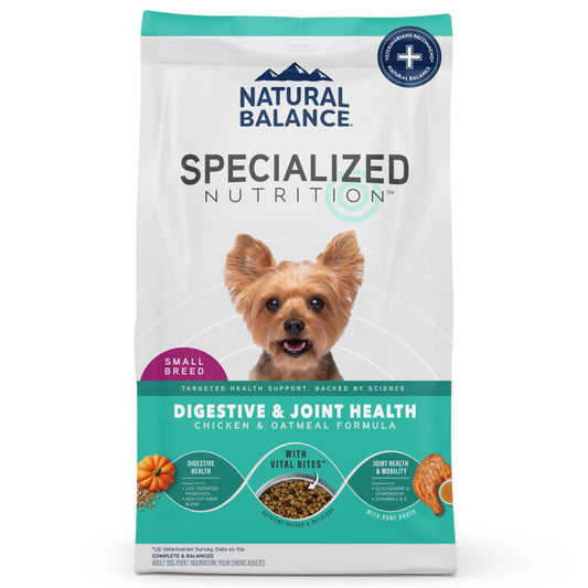 Natural Balance Small Breed Digestive & Joint Health Chicken & Oatmeal Dry Dog Food 3.5lb