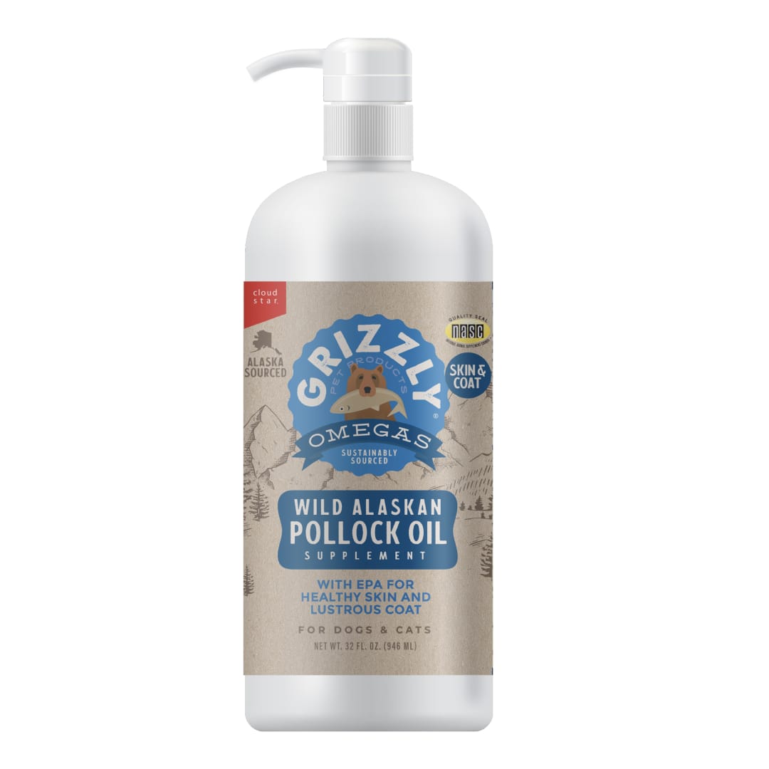 Grizzly Pollock Oil Dog Food Supplement, 32 oz