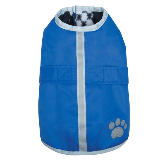 Pet Edge Zack and Zoey Noreaster Dog Blanket Coat Blue Medium