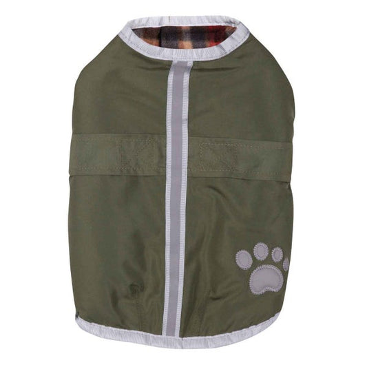 Pet Edge Zack and Zoey Noreaster Dog Blanket Coat Chive Large