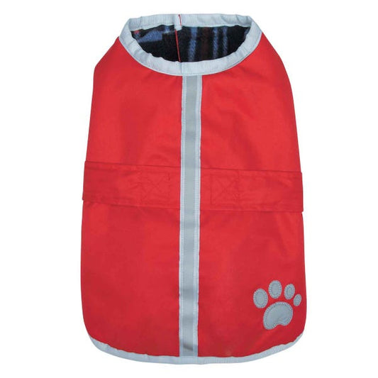 Pet Edge Zack and Zoey Noreaster Dog Blanket Coat Red Extra Large