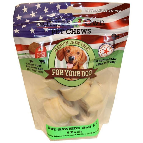 Nature's Own Pet Chews USA Not-Rawhide Beef Roll E-O 6pk