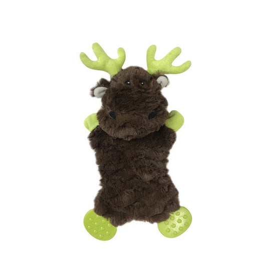 Boss Pet Pet Park Blvd Flatties - Moose Plush Dog Toy