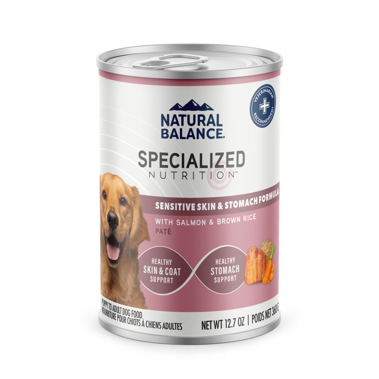 Natural Balance Sensitive Skin & Stomach Salmon & Brown Rice Canned Dog Food 12.7oz