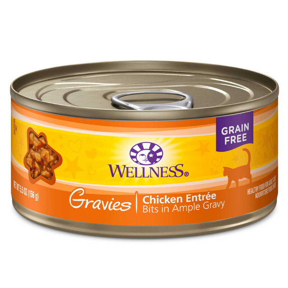 Wellness Complete Health Gravies Grain Free Canned Cat Food Chicken Entrée 5.5ozs