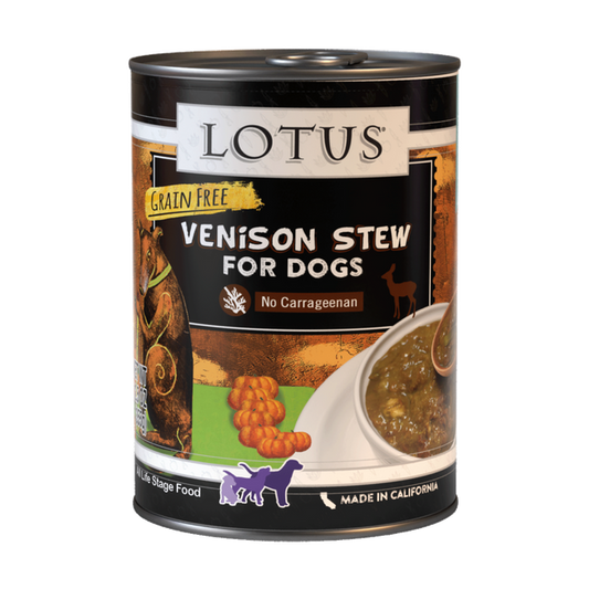 Lotus Stew Venison Recipe Wet Dog Food 12.5oz