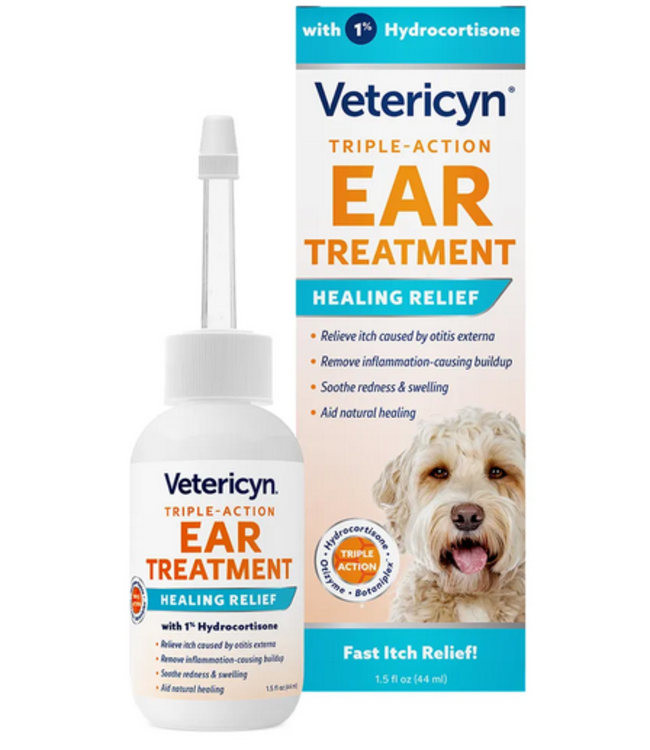 Vetericyn Triple Action Ear Treatment for Dogs 1.5oz