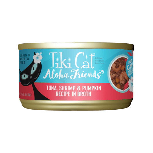 Tiki Cat Aloha Friends Wet Cat Food, Tuna, Shrimp & Pumpkin, 3 oz