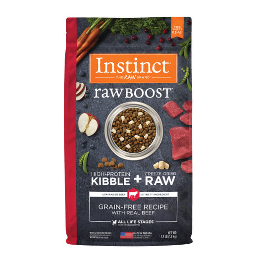 Instinct Raw Boost Grain-Free Recipe with Real Beef Dry Dog Food 3.5lb Bag