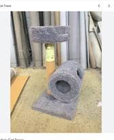 Wade's  38in Two Tier with Barrel Cat Tree