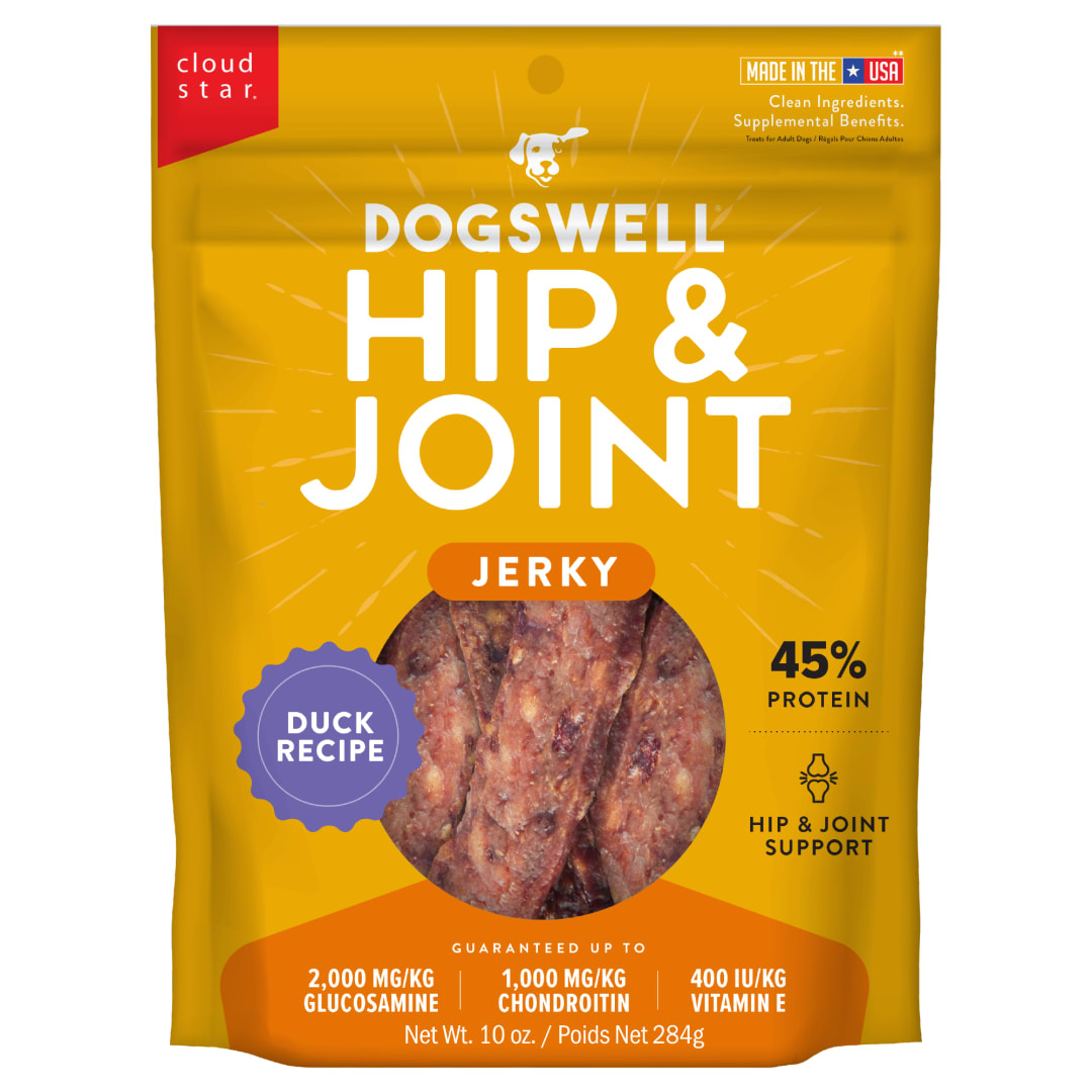 Dogswell Hip & Joint Jerky Dog Treats, Duck, 10 oz. Pouch