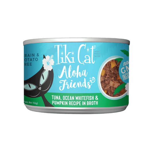 Tiki Cat Aloha Friends Wet Cat Food, Tuna, Ocean Whitefish & Pumpkin, 5.5oz Can