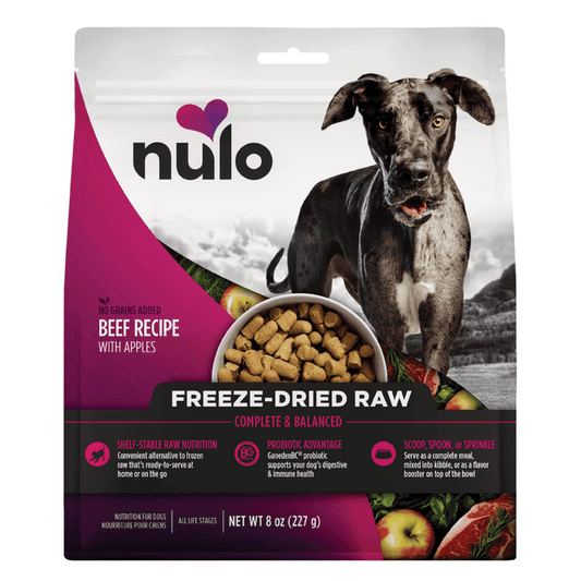 Nulo Freestyle Grain Free Beef Recipe with Apples Freeze-Dried Raw Dog Food 8oz