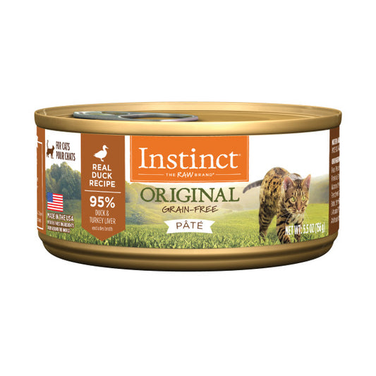 Instinct Original Grain-Free Pate Real Duck Recipe Canned Cat Food 5.5oz Can
