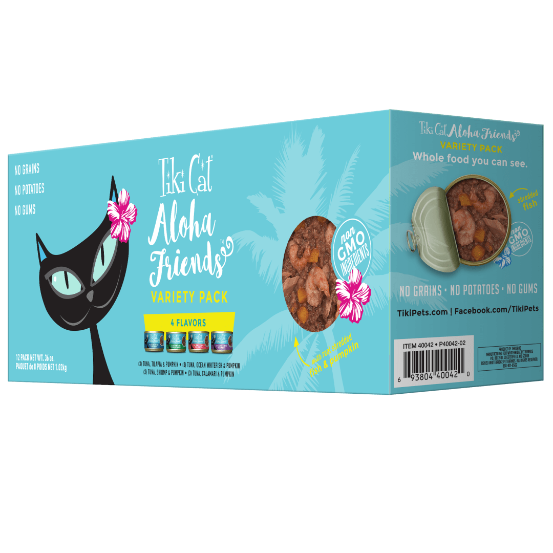 Tiki Cat Aloha Friends Wet Cat Food Variety Pack 3oz Cans (12 Count)