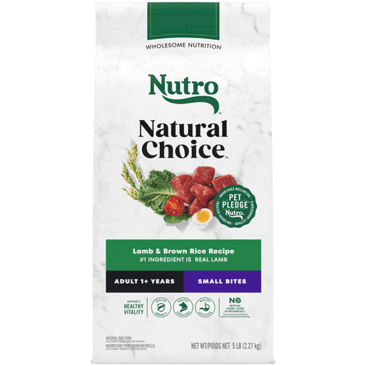 Nutro Natural Choice Dry Dog Food Adult Small Bites Lamb & Brown Rice Recipe 5lb bag