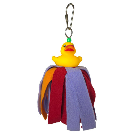 A & E Cages Happy Beaks Fuzzy Duck Comforty Bird Toy