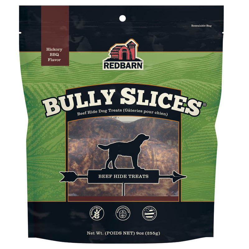 Redbarn Pet Products Natural Bully Slices Dog Treat Hickory BBQ 9oz
