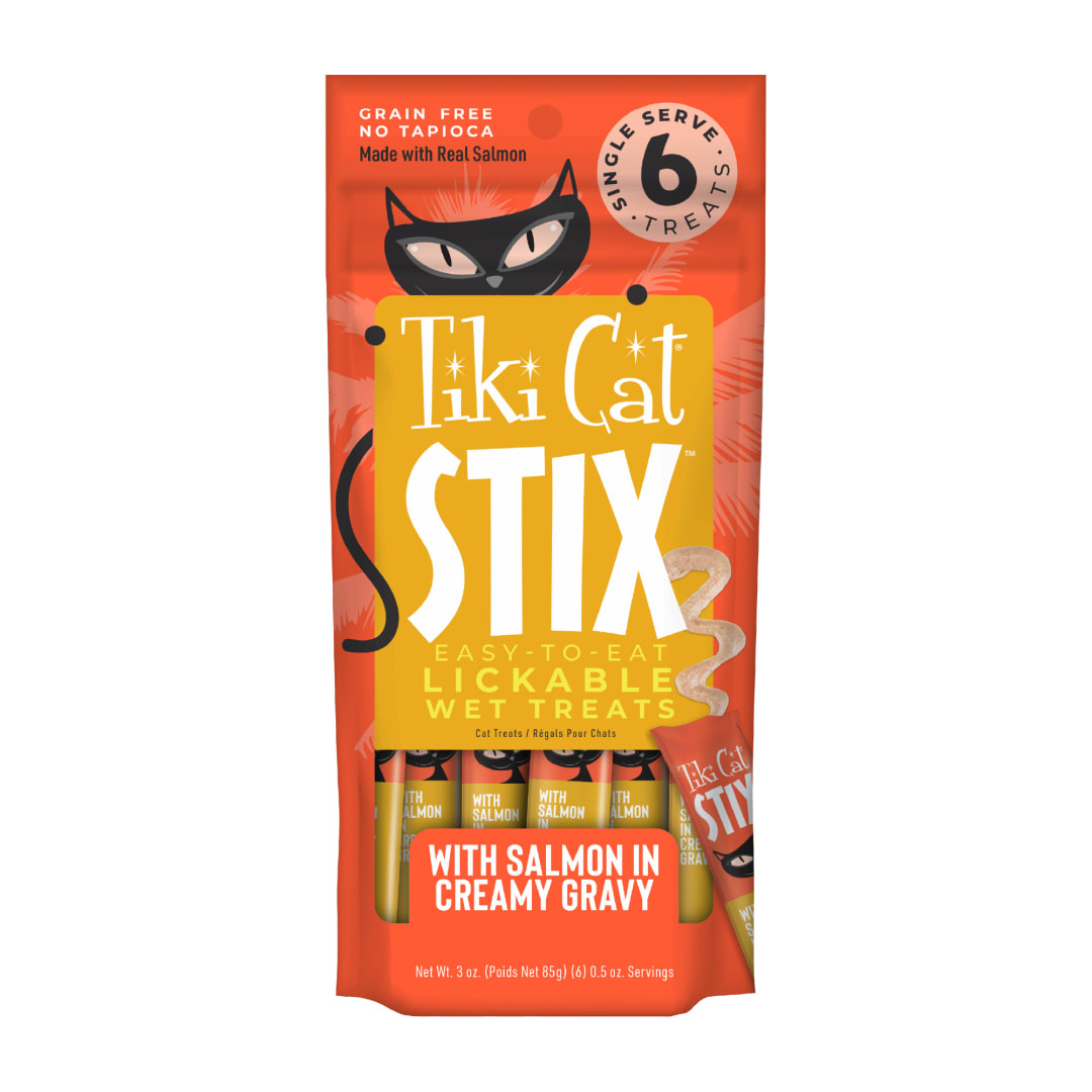 Tiki Cat Stix Wet Cat Treats Salmon 3oz Pouch