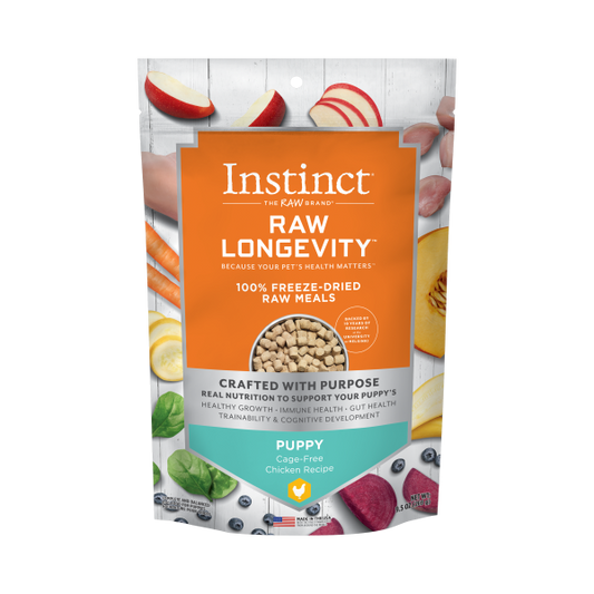 Instinct® Raw Longevity™ 100% Freeze-Dried Raw Meals Cage-Free Chicken Recipe for Puppies 9.5oz Bag