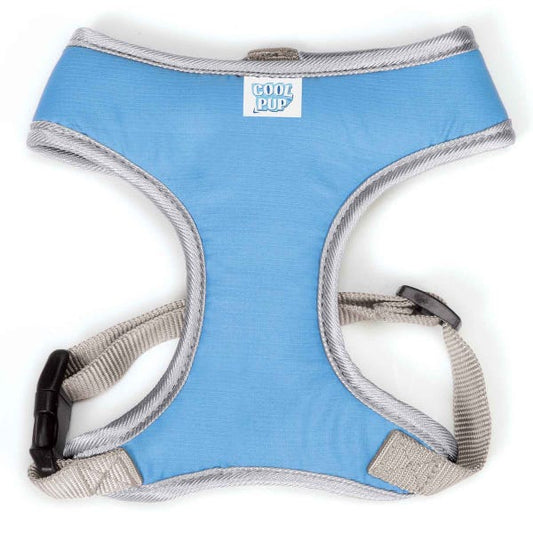 Pet Edge Cool Pup Reflective Harness Light Blue Large