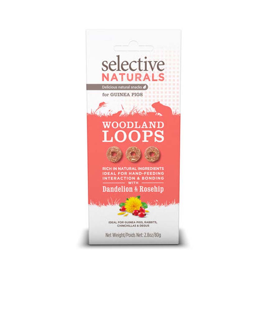 Science Selective Woodland Loops with Dandelion & Rosehip for Guinea Pigs 4ea 2.8 oz