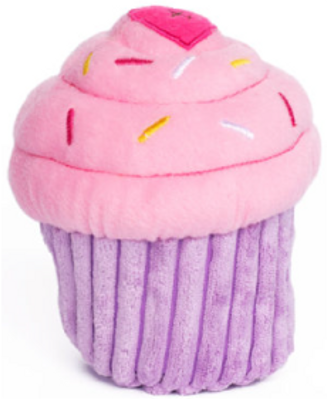 Zippy Paws Cupcake Pink Plush Dog Toy