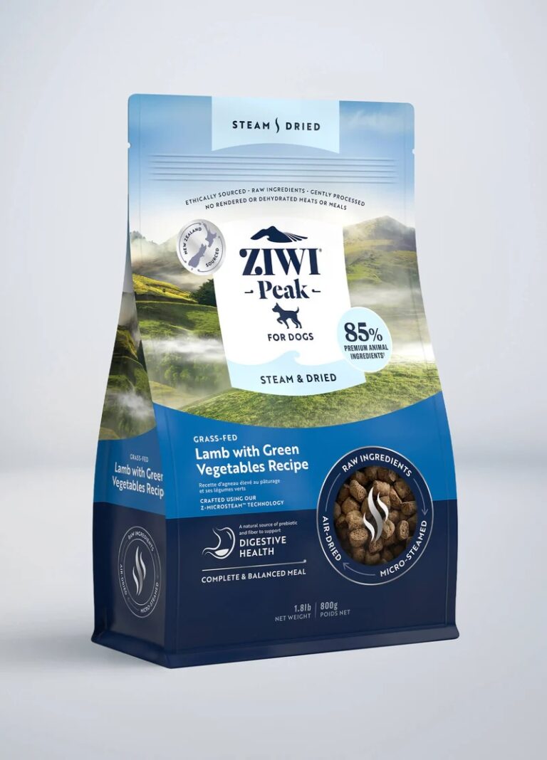 Ziwi Peak Steam & Dried Lamb with Green Vegetables Dog Food  1.8lb