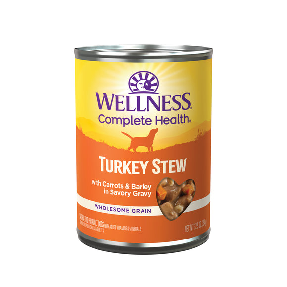 Wellness Thick & Chunky Natural Canned Dog Food Turkey Stew 12.5oz Can