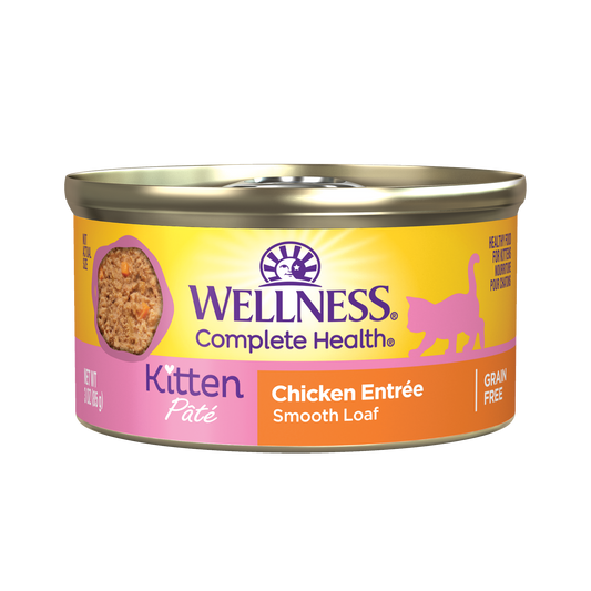Wellness Complete Health Kitten Canned Wet Cat Food Chicken Pate 3ozs