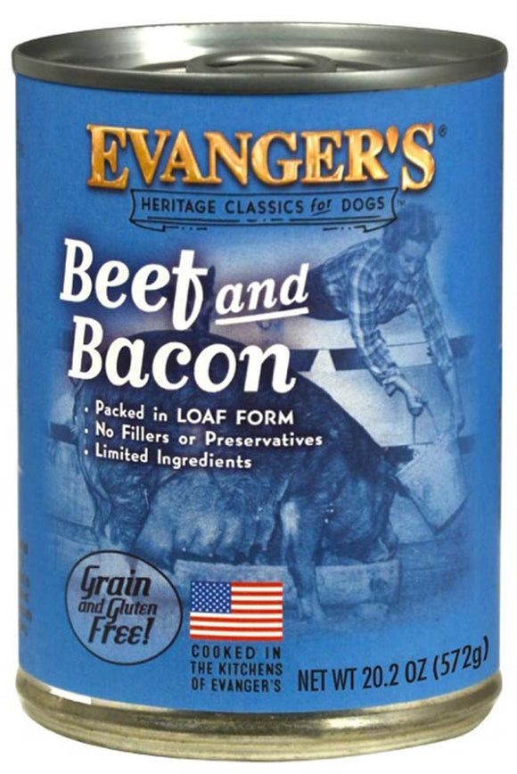 Heritage Classics Beef & Bacon For Dogs 12.5 oz Cans NEW