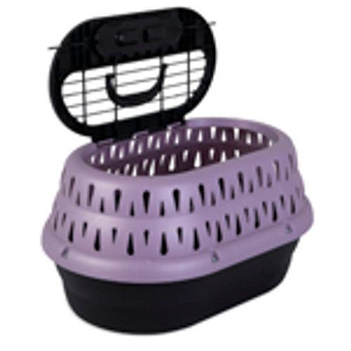 Petmate Top Load Pet Carrier for Cats, 19 Inches Long, Holds Pets Up To 10 Pounds, Purple