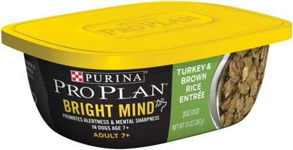 Purina Petcare10 Oz Pro Plan Bright Mind Adult 7+ Turkey & Brown