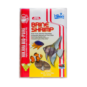 Hikari Bio-Pure Frozen Brine Shrimp Fish Food, 3.5 Oz, 32 Ct