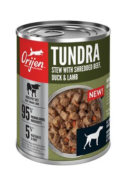 Orijen Wet Dog Food 12.8oz Tundra Stew with Beef Duck Lamb