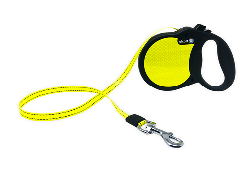 Paws-Alcott RLSH AV LG BK Alcott Visibility Retractable Belt Leash - Large  Neon Yellow