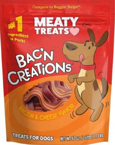 Meaty Treats Bacn Creations Bacon and Cheese Dog Treats 40oz