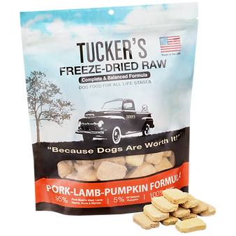 Tuckers Freeze Dried 14oz Raw Diet Pork Lamb Pumpkin