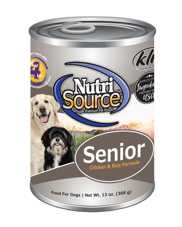NutriSource Senior Chicken & Rice Wet Dog Food, 13 Oz