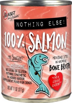 Against the Grain Nothing Else One Ingredient Salmon Dog Food Pork 12-11 oz cans