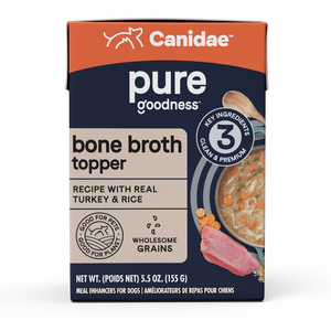 Canidae PURE Goodness Bone Broth Meal Topper Turkey & Rice, 5.5oz