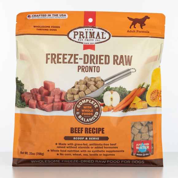Primal Dog Freeze Dried Beef Pronto 25 oz
