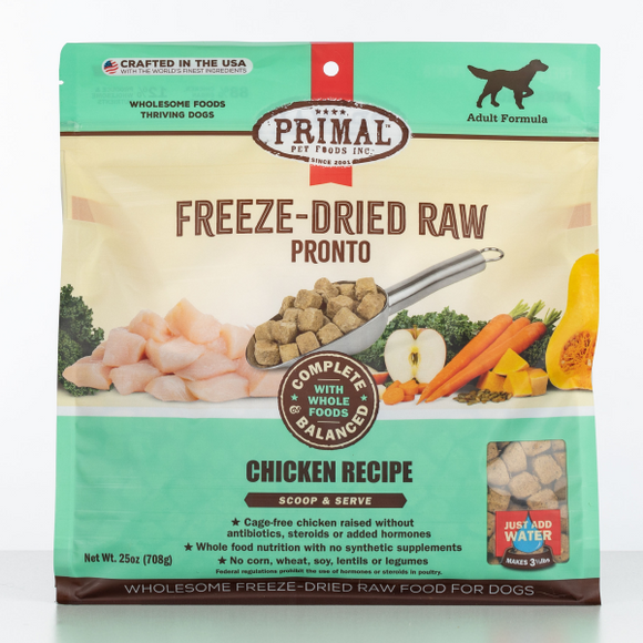 Primal Dog Freeze Dried Chicken Pronto 25 oz
