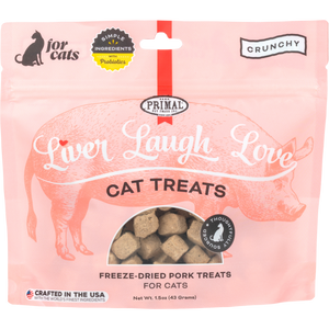 Primal Cat Treats Liver Laugh Love Simply Pork 1.5 oz